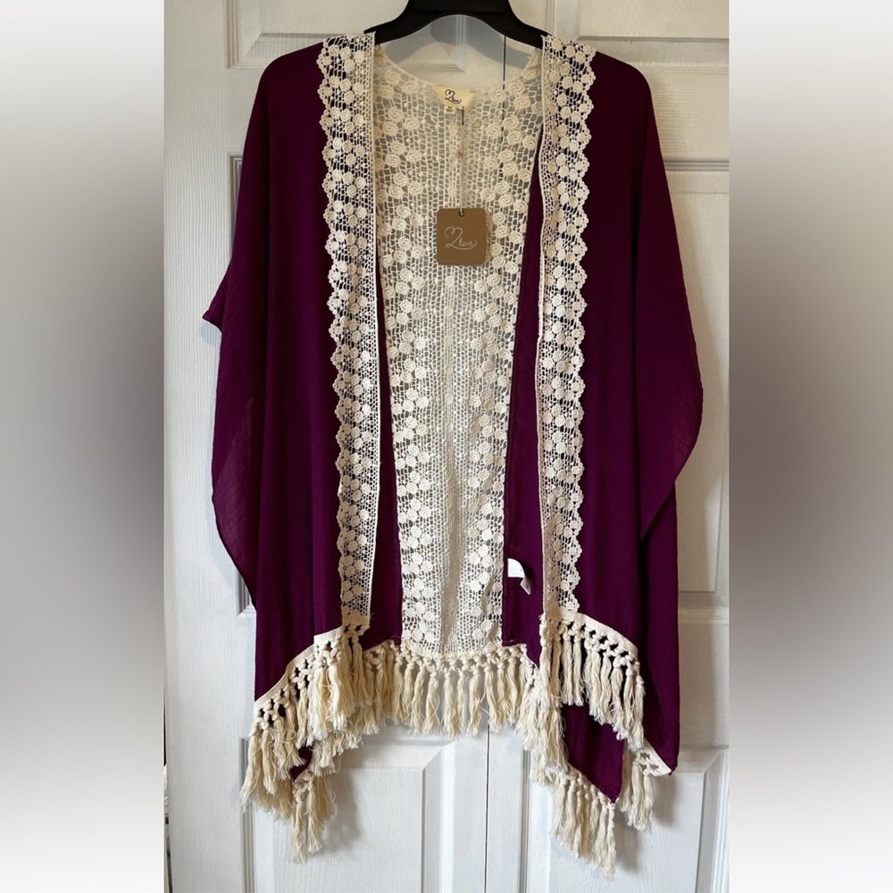 Love kimono Cover Up Cardigan Size M